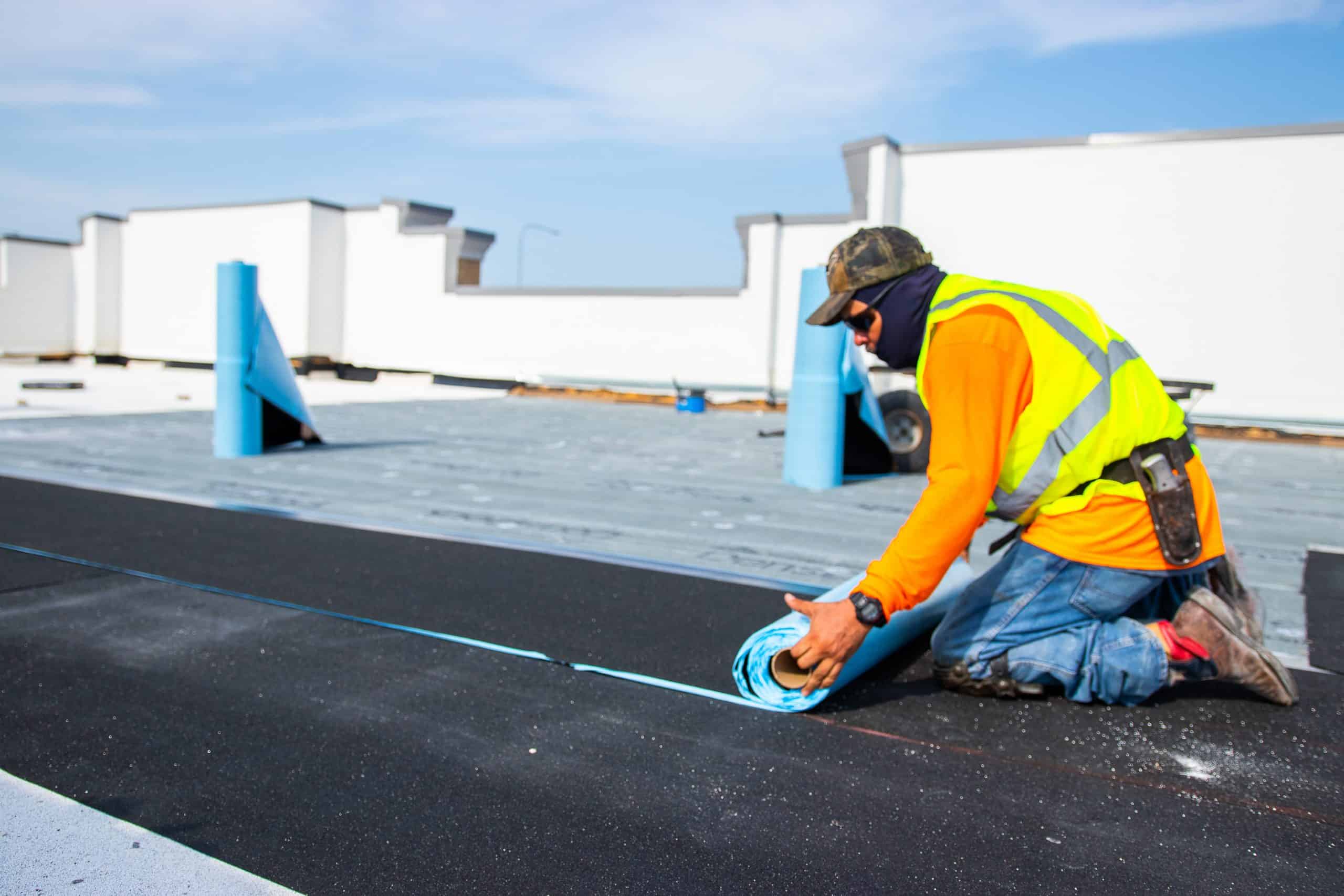 Modified Bitumen commercial roofing system - durable multi-ply membrane